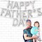 Happy Father’s Day Banner, 16in Silver Letter Balloons, Party Decor